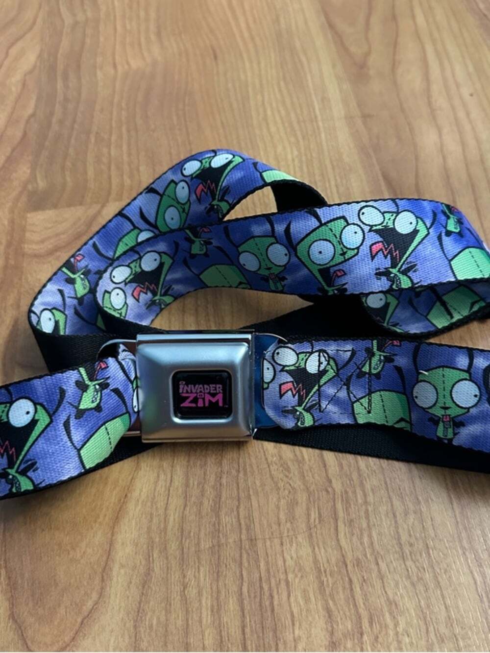 Invader Zim GIR Seatbelt Belt Nickelodeon Adjustable Purple Cartoon Buckle
